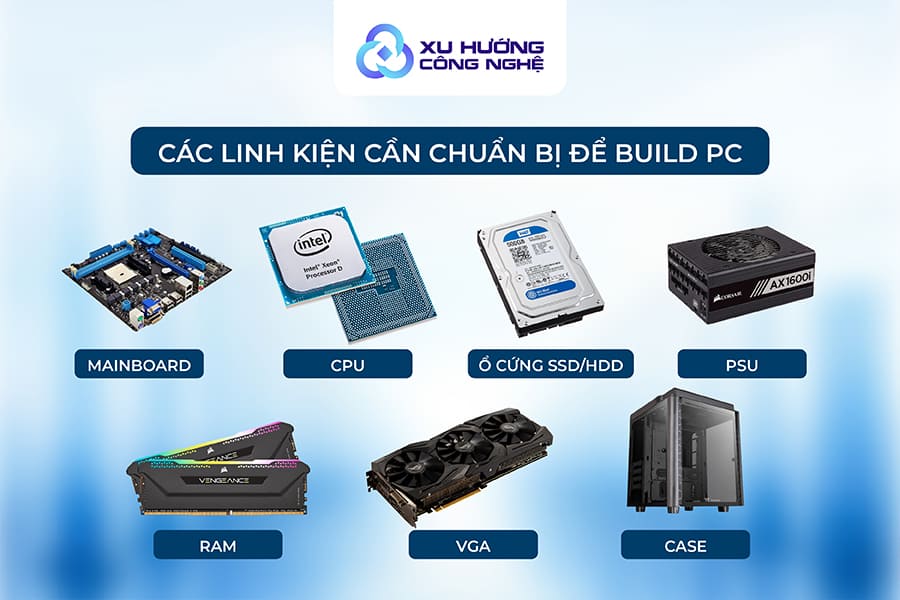 Các linh kiện cần chuẩn bị để build PC